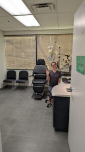 Dr Greenfield in Eye Exam Room